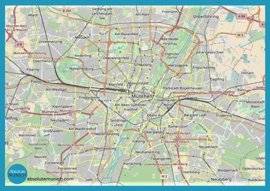 Munich City Map PDF Download from Absolute Munich
