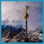 Cross on the summit of the Zugspitze