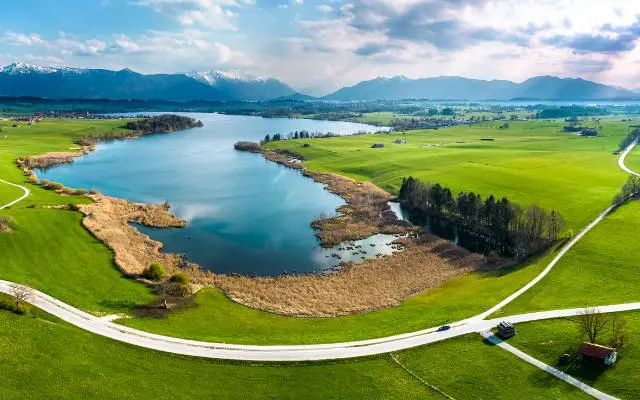 Best Lakes in Bavaria featuring the view over Lake Riegsee
