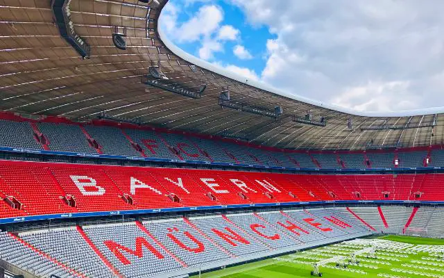 Allianz Arena Munich inside empty with no people